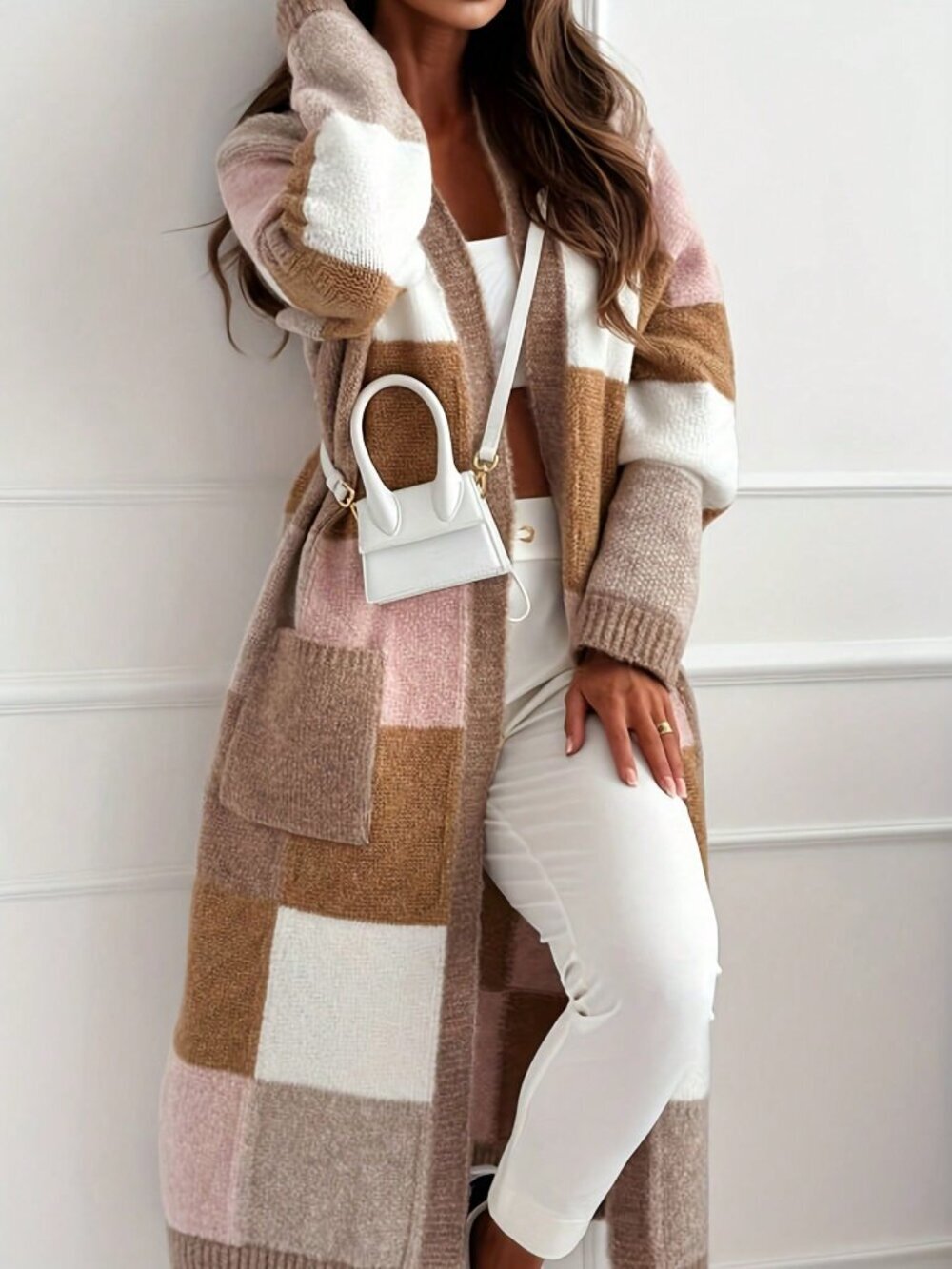 Multicolor Casual Women's Elegant Knitted Cardigan Sweater Jacket